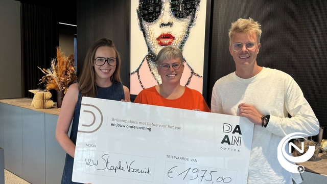 Daan Optiek Noorderwijk : ''€1.975 voor vzw Stapke Vooruit"