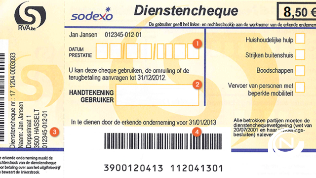 Dienstencheques van 2012 niet meer geldig na 1 mei