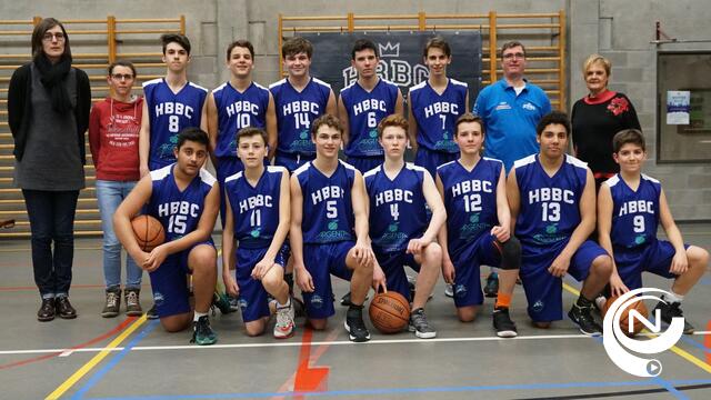 Basketjeugd HBBC miniemen speelt in shootingshirts van Argenta Els Van Nooten