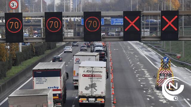 2 rijstroken op Antwerpse ring blijven ook tijdens avondspits nog dicht
