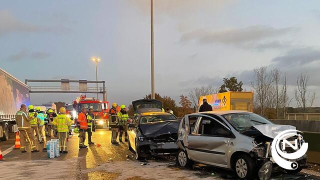 E313 : drie ongevallen op korte tijd, 4 lichtgewonden, erg drukke avond voor takeldiensten - extra foto's