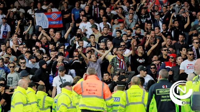 Stevige rellen ontsieren Europa League-duel Everton-Hajduk Split
