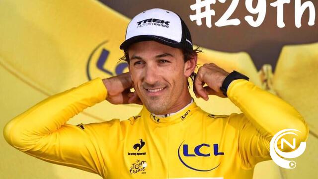 Gele Fabian Cancellara begroet fans op Camping Cancellara