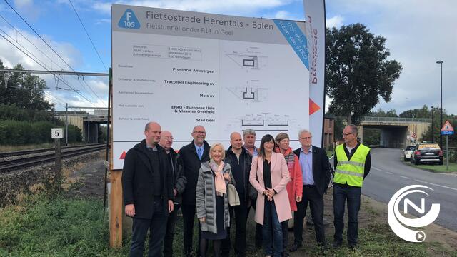 Provincie Antwerpen bouwt fietstunnel onder Ring van Geel