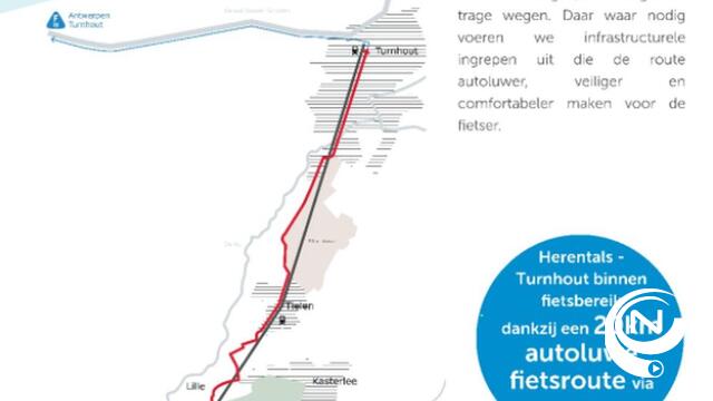 Autoluwe fietsroute Herentals-Turnhout : realisatie in 2022