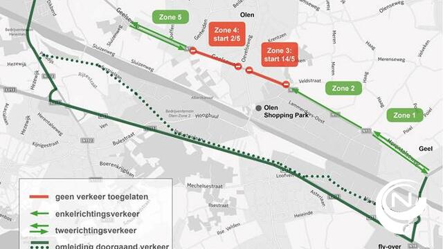 Weg van Geel naar Herentals gaat nu helemaal dicht