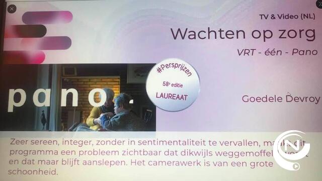  Pano-reportage "Wachten op zorg" van VRT-journaliste Goedele Devroy wint Belfius persprijs