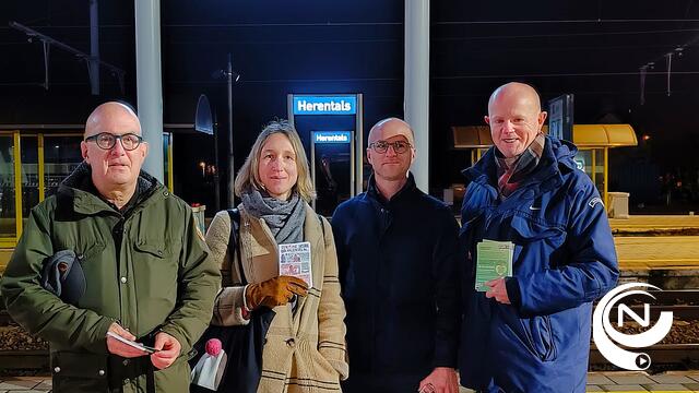 Groen Herentals bedankt reizigers en personeel trein, tram en bus op Valentrein