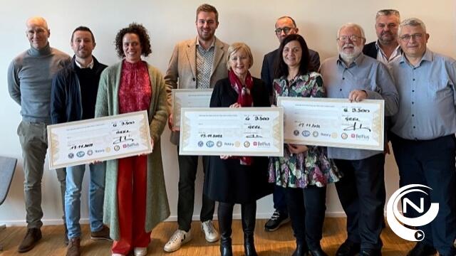 ‘Hart Voor Geel’ cheque €14.000 goede doelen : ‘Kind In Nood’, ‘Opvang vluchtelingen Oekraïne’, ‘Planeet Goudgeel’ en ‘Lienekeshof’