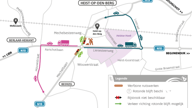 Nutswerken aan rotonde Fabiola Heist starten 21 maart
