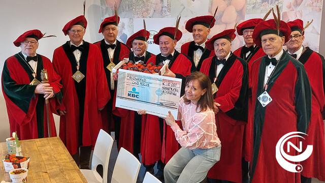 Hoogstraten cheque ten voordele van Child Focus