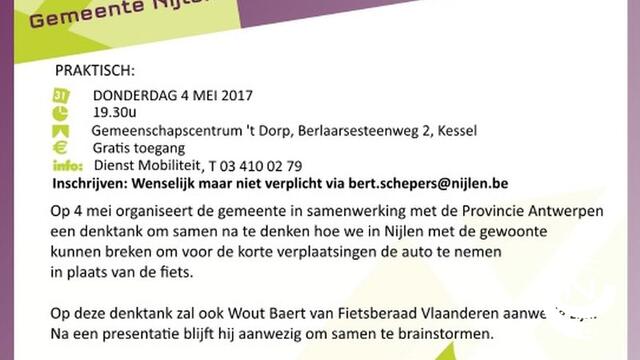 Kom mee brainstormen over de shift van de auto naar de fiets