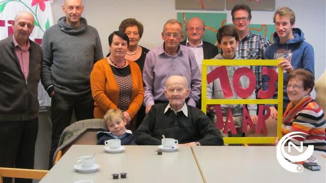 Oudste inwoner van Mol blaast 103 kaarsjes uit