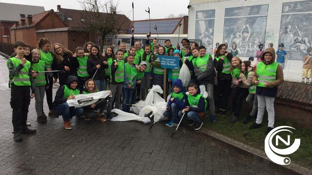 Zesdeklassers basisschool krijgen Zwerfvuilfuif als beloning na zwerfvuilactie