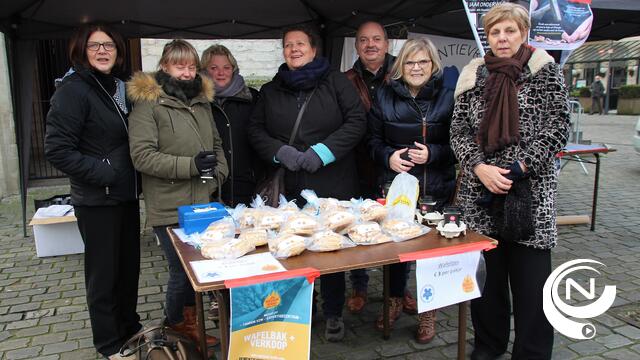 Wafelverkoop en nutcrack op vrijdagmarkt voor goede doel tegen dementie