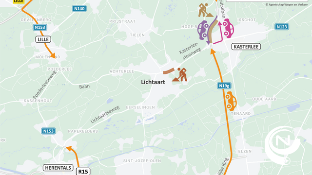 Vernieuwing bushaltes op Lichtaartsebaan (N123) en onderhoud wegdek op N19g in Lichtaart
