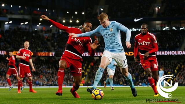 Man City - Watford 3-1 : 10e assist van Kevin De Bruyne - foto's