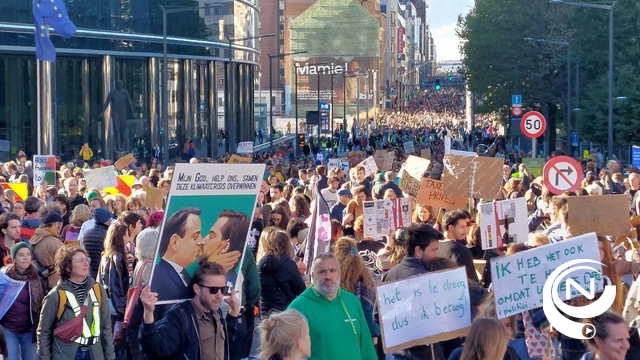 Politie telt 45.000 mensen bij klimaatmars in Brussel, organisatoren hebben het over 60.000 deelnemers
