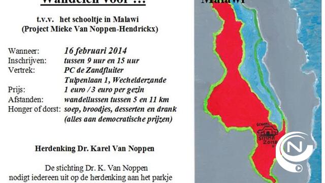 Wechelse Malawi-vrienden wandelen voor Malawi