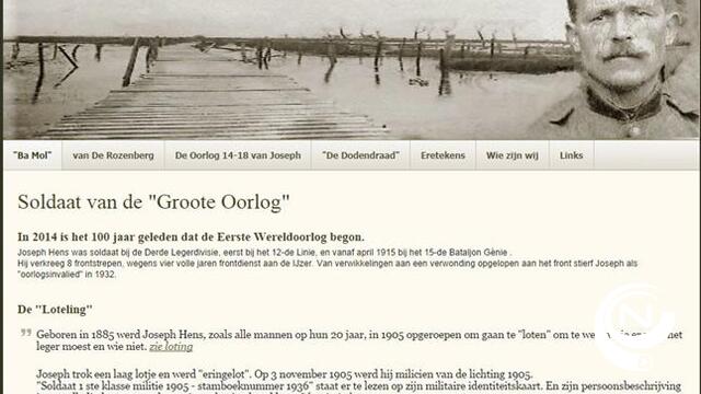 Website gelanceerd met verhaal van Molse soldaat in De Groote Oorlog