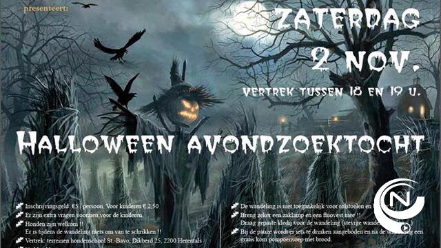 Halloween avondzoektocht op 2/11 op hondenschool St.-Bavo Herentals