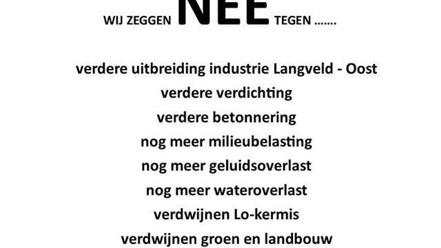 Buurtbewoners Lostraat verwerpen provincieplan voor nog meer industrie