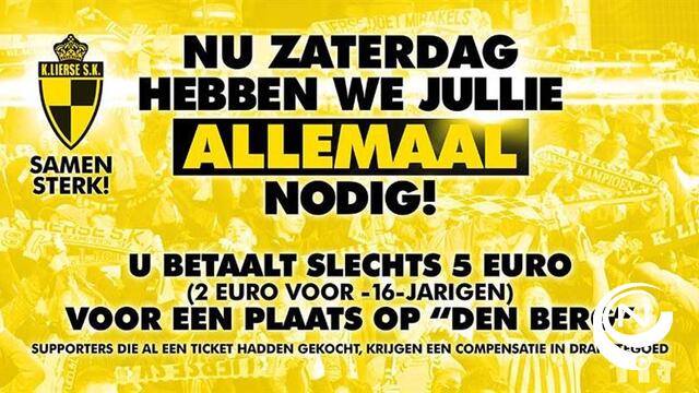 KSK Lierse gaat Dortmund achterna: tegen Beveren volkse prijzen voor toegangstickets op Den Berg 
