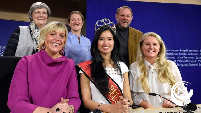Miss België bezoekt het Europees Parlement - foto's