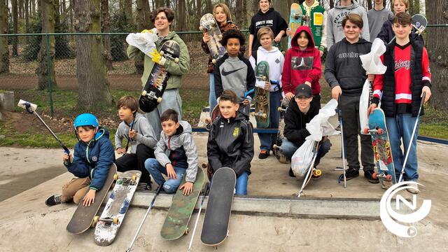 Mooimakers en skater Samuel de Graef zetten zich samen in tegen zwerfvuil in Vorselaar