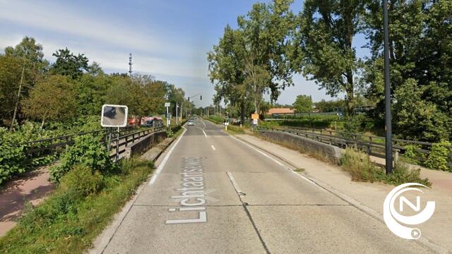 Netebrug op Olensteenweg  gesloten voor al  het gemotoriseerd verkeer - buurt Bobbejaanland