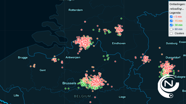  Code oranje voor hevig onweer met mogelijk heel veel bliksems en hagel: nu al in Olen en Geel 