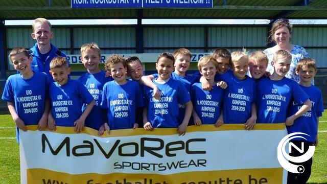U10 Noordstar kampioen : alle matchen gewonnen