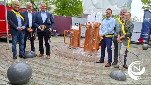 Olen in feest :  herinrichting dorpscentrum afgewerkt, koperen Pottenfonteinen spuiten weer 'dé Olense ziel' 