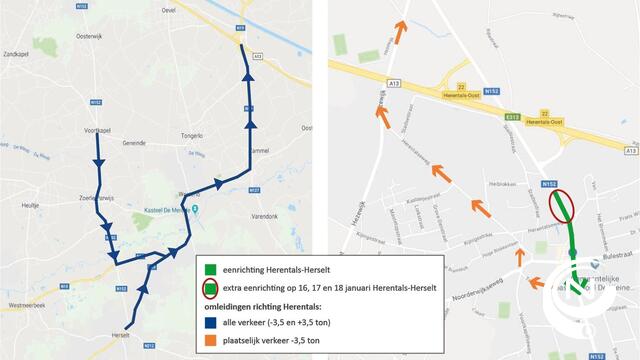 Drukte tot in Hezewijk door werken in centrum van Olen