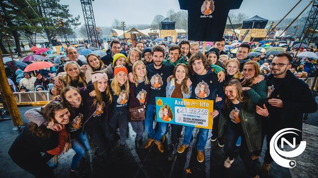 Warmste Week : Axelle for Life met cheque van €21.987,58 voor Olivia Fund
