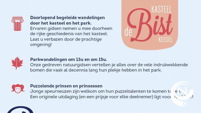  Ontdek Kasteel De Bist en de prachtige tuin op zondag 9 september