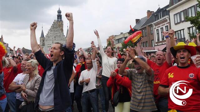 WK : België verslaat Algerije met 2-1, Markt Herentals vol feestende fans - extra foto's (1)