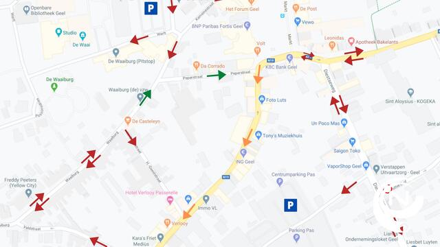 Extra verkeersmaatregelen voor wegenwerken Pas