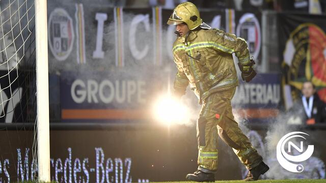 Supporters ontsieren wedstrijd Charleroi-Standard met bier, vuurwerk en aanstekers 