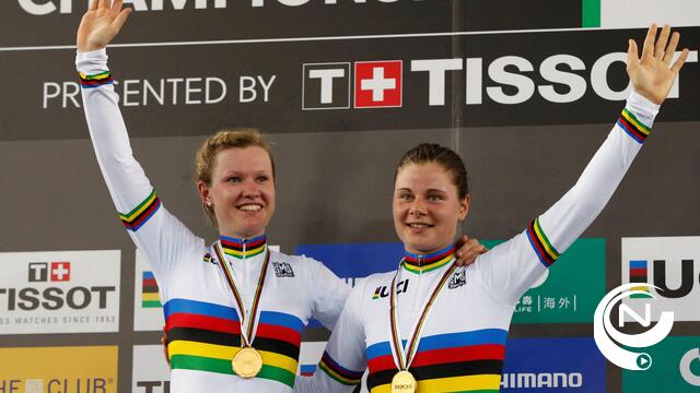 Lotte Kopecky en Jolien D'Hoore halen goud in Hong Kong op WK Ploegkoers