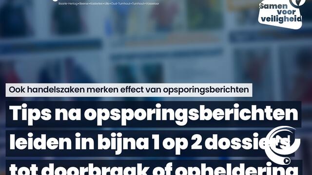 Politie Regio Turnhout: 'Veel  zaken opgelost met beelden op sociale media'