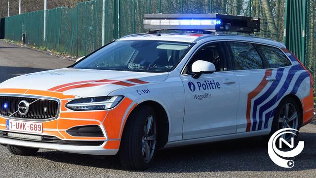 E313 : wegtransport kantelt in berm, chauffeur onwel geworden