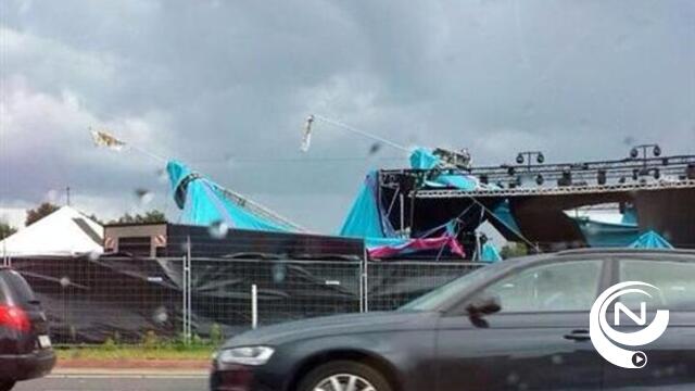 Pukkelpop : festivaltent bezwijkt onder hevige wind 