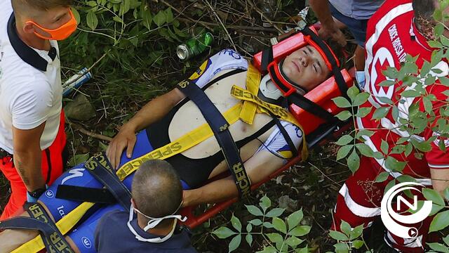 Remco Evenepoel maakt ijzingwekkende val, maar is bij bewustzijn - maandag naar AZ Herentals