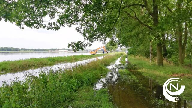UPDATE : gemeentelijke fase rampenplan opgeheven, waterpeil van 14,35m, brandweer zet pompen in