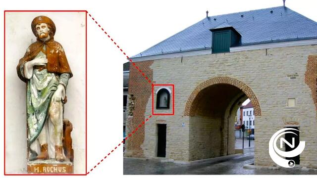 Willy Geboes Herentaldum : 'Mysterieuze verdwijning van beschermheilige Sint-Rochus aan Bovenpoort opgelost:  beeld krijgt opknapbeurt'