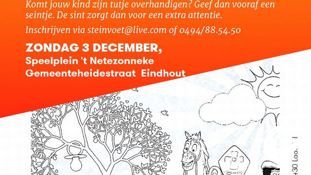 Sinterklaas ontvangt tutjes aan de Tuttenboom