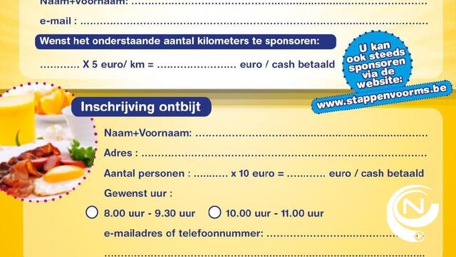 Stappen voor MS naar Santiago de Compostella, ontbijt op 1/5