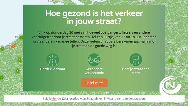 Hoe duurzaam is het verkeer in jouw straat? Tel op 20 mei mee met Straatvinken