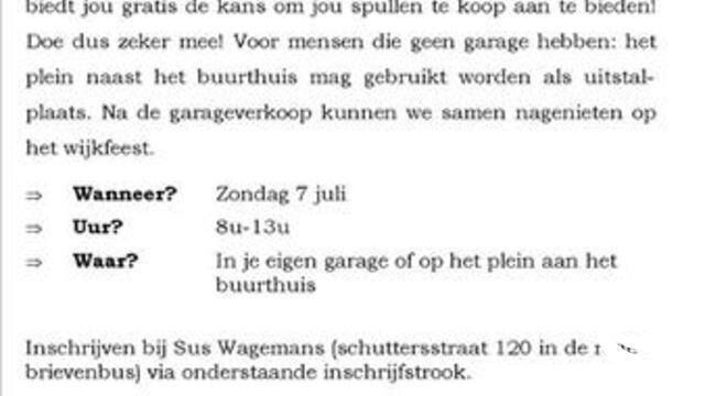 Vriendengroep Diependaal organiseert garageverkoop